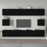 vidaXL Set Mobili Porta TV 6 pz Nero in Legno ingegnerizzato