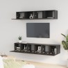 vidaXL Set di Mobili Porta TV 5 pz Nero in Legno ingegnerizzato