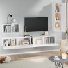 vidaXL Set di Mobili Porta TV 4 pz Bianco in Legno ingegnerizzato