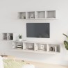 vidaXL Set di Mobili Porta TV 5 pz Bianco in Legno ingegnerizzato