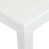 vidaXL Tavolo da Giardino Bianco 150x90x72 cm in Plastica Stile Rattan