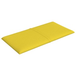 Pannelli Murali 12 pz Gialli 30x15 cm Tessuto 0,54 m²