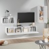 vidaXL Set di Mobili Porta TV 4 pz Bianco in Legno ingegnerizzato