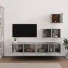 vidaXL Set di Mobili Porta TV 4 pz Grigio Cemento in Legno ingegnerizzato