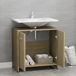 vidaXL Armadio da Bagno Rovere Sonoma 60x33x61 cm in Truciolato