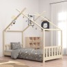 vidaXL Giroletto per Bambini in Legno Massello di Pino 80x160 cm