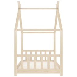 vidaXL Giroletto per Bambini in Legno Massello di Pino 80x160 cm