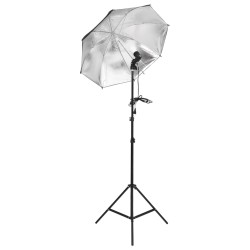 vidaXL Kit per Studio Fotografico con Set Luci, Fondale e Riflettore