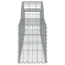 vidaXL Cesti Gabbioni ad Arco 9 pz 200x30x40/60 cm Ferro Zincato