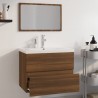 Set Mobili da Bagno Rovere Marrone in Legno Ingegnerizzato