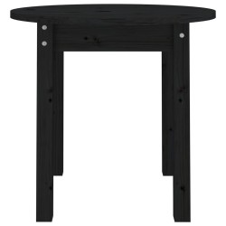 vidaXL Tavolino da Salotto Nero Ø 45x40 cm in Legno Massello di Pino