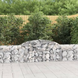 vidaXL Cesti Gabbioni ad Arco 7 pz 300x30x60/80 cm Ferro Zincato