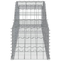 vidaXL Cesti Gabbioni ad Arco 9 pz 300x50x40/60 cm Ferro Zincato