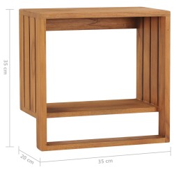 vidaXL Porta Asciugamani a Parete 35x20x35 cm in Massello di Teak