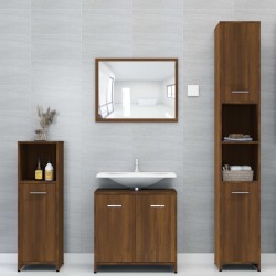 vidaXL Armadietto Bagno Rovere Marrone 30x30x95cm in Legno Ingegnerizzato