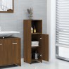 vidaXL Armadietto Bagno Rovere Marrone 30x30x95cm in Legno Ingegnerizzato