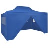 vidaXL Tenda Pieghevole Pop-Up con 4 Pareti Laterali 3x4,5 m Blu