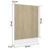 vidaXL Pannello Lavastoviglie Rovere 45x3x67 cm Truciolato