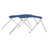 vidaXL Bimini di Prua con Tendalino a 3 Archi Blu 183x160x137 cm