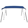 vidaXL Bimini di Prua con Tendalino a 3 Archi Blu 183x160x137 cm