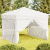 vidaXL Tenda per Feste Pieghevole con Pareti Laterali Bianco 3x3 m