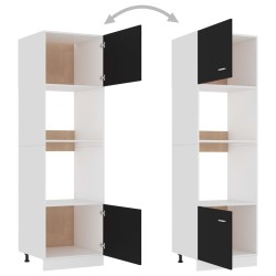 vidaXL Armadio per Microonde Nero 60x57x207 cm in Truciolato