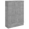 vidaXL Libreria Grigio Cemento 82,5x30,5x115 cm in Truciolato