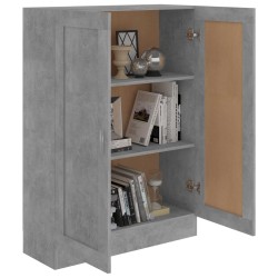 vidaXL Libreria Grigio Cemento 82,5x30,5x115 cm in Truciolato