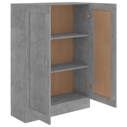 vidaXL Libreria Grigio Cemento 82,5x30,5x115 cm in Truciolato