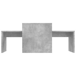 vidaXL Set Tavolini da Caffè Grigio Cemento 100x48x40 cm in Truciolato