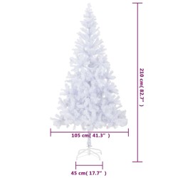 Albero di Natale Artificiale Supporto Acciaio e 910 Rami 210 cm