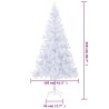 Albero di Natale Artificiale Supporto Acciaio e 910 Rami 210 cm