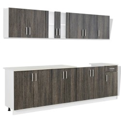 vidaXL Armadi da Cucina Set 8 pz con Unità Base per Lavello Wenge