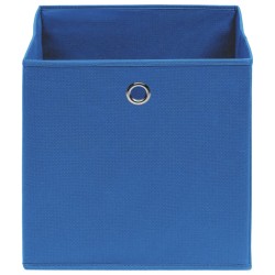 vidaXL Scatole 4 pz Blu 32x32x32 cm in Tessuto