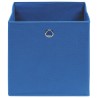 vidaXL Scatole 4 pz Blu 32x32x32 cm in Tessuto