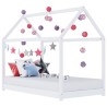 vidaXL Giroletto per Bambini Bianco in Massello di Pino 70x140 cm