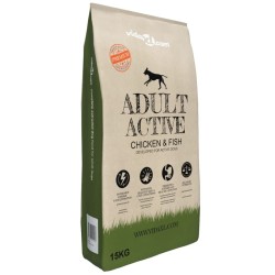 vidaXL Cibo Secco Cani Premium Adult Active Chicken & Fish 2 pz 30 kg