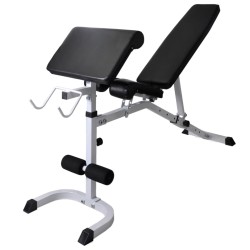 vidaXL Panca Multifunzione con Rack Bilanciere e Set Manubri 60,5 kg