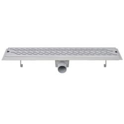 vidaXL Scarichi Doccia Lineari 2pz Design Onde 630x140 mm Acciaio Inox