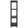 vidaXL Scaffali 2 pz 60x30x138 cm Nero in Plastica