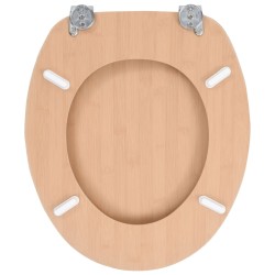 vidaXL Tavolette WC con Coperchi 2 pz in MDF Design Bambù