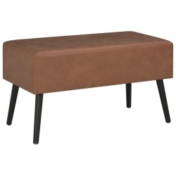 vidaXL Panca con Cassetti 80 cm Marrone Scuro in Similpelle