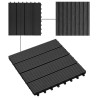 vidaXL Piastrelle per Decking 22 pz 30x30cm 2mq in WPC Nero