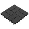 vidaXL Piastrelle per Decking 22 pz 30x30cm 2mq in WPC Nero