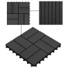 vidaXL Piastrelle per Decking 22 pz 30x30cm 2mq in WPC Nero