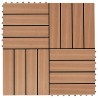 vidaXL Piastrelle per Decking 22 pz 30x30cm 2mq in WPC Colore Teak