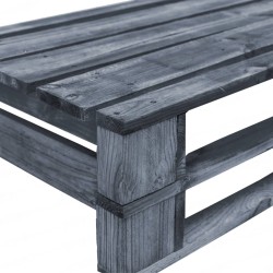 Divano da Giardino su Pallet con Cuscini Grigi Legno Pino