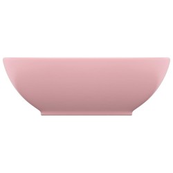 vidaXL Lavandino Lusso Ovale Rosa Opaco 40x33 cm in Ceramica