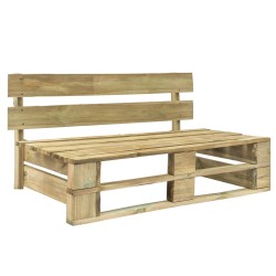 Divano da Giardino su Pallet con Cuscini Grigio in Legno Pino