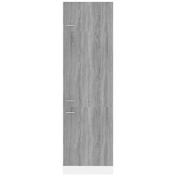 vidaXL Armadio per Frigo Grigio Sonoma 60x57x207 cm Legno ingegnerizzato